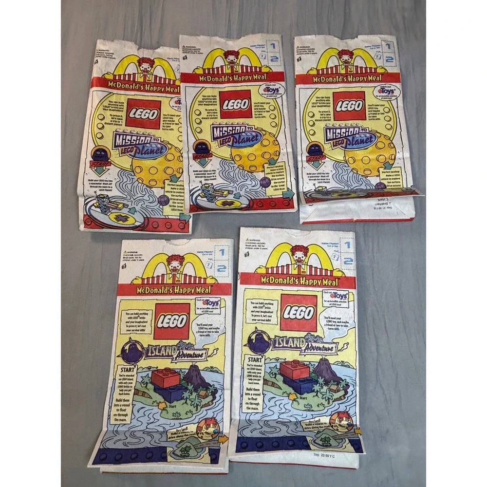 Vintage 1999 McDonalds Happy Meal LEGO Classic Set 1-7 Complete